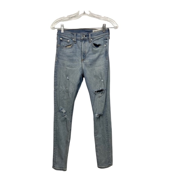 RAG & BONE HIGH RISE ANKLE SKINNY JEANS BLUE SIZE 26 - Picture 1 of 7